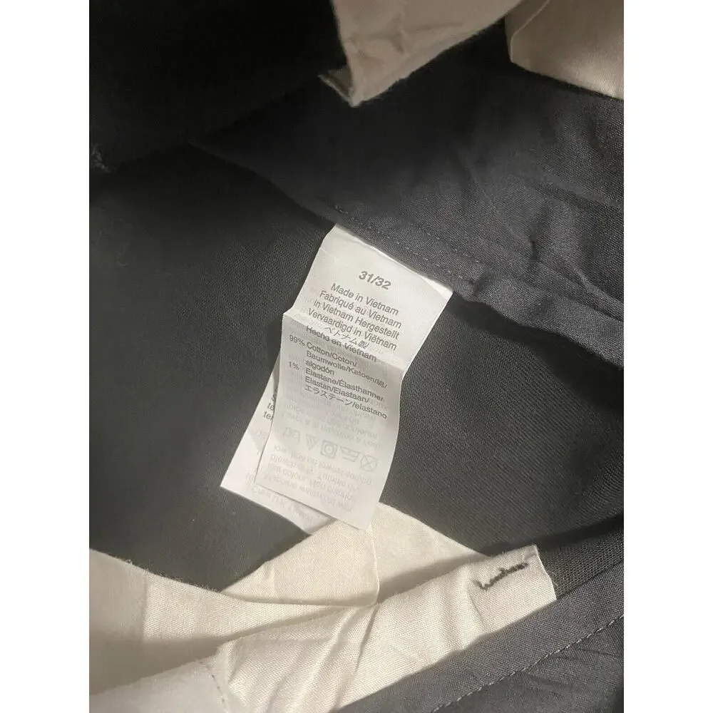 J. Crew Mens Flex‎ Straight Pants Chino Flat Front Stretch Green Cotton Sz 31x32